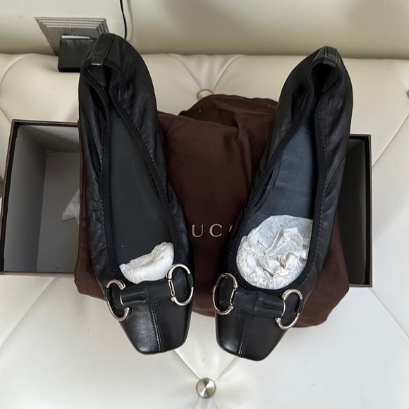 Gucci black flats. Size 37.5 - Picture 1 of 4